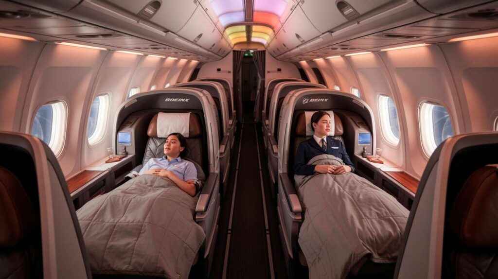 How Cabin Crew Will Rest & Sleep On Long Boeing 777X Flights